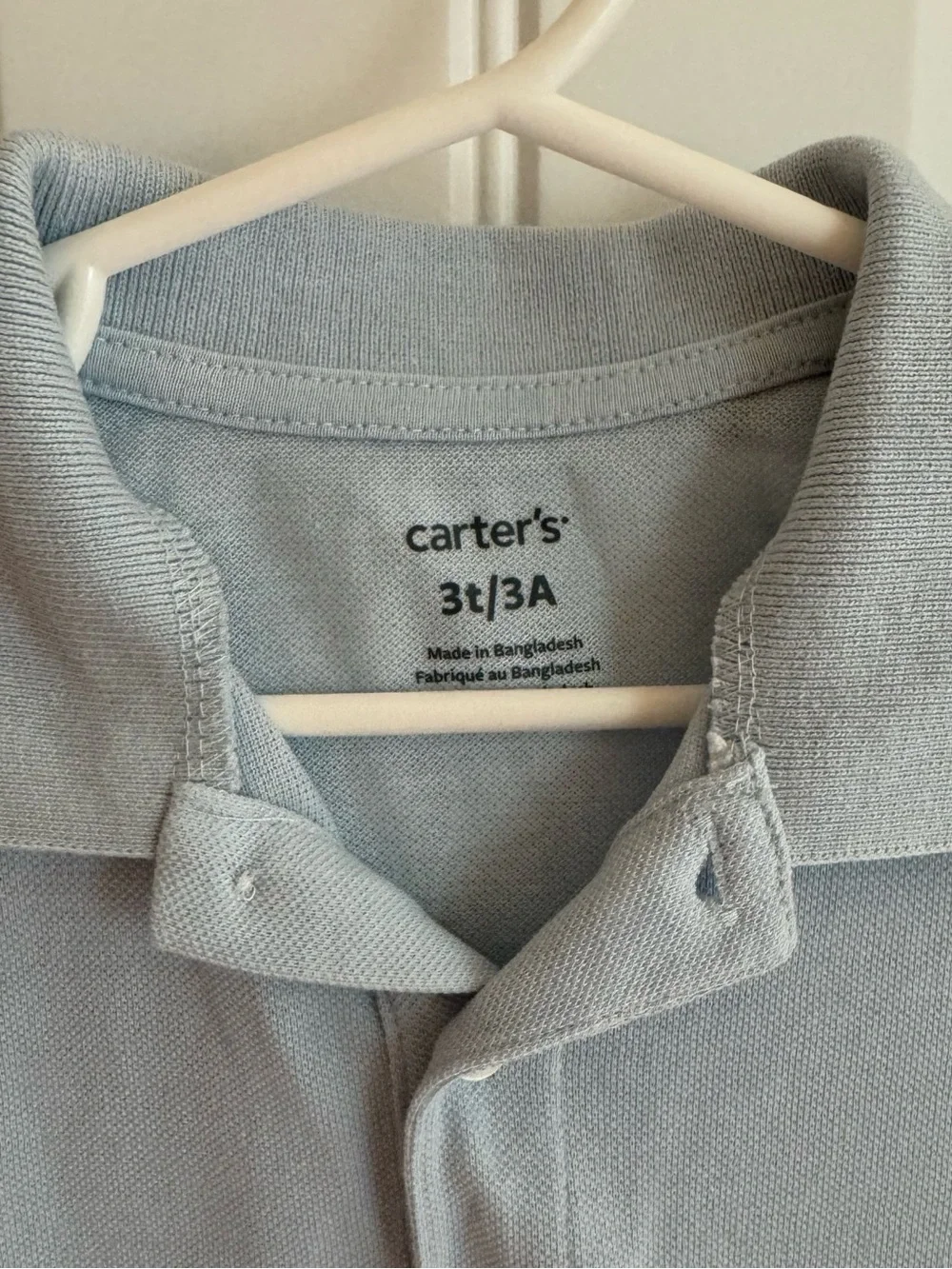 Carter's Light Boys Blue Short-Sleeve Polo - 3T